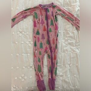 Little Sleepies Pink Merry & Bright 18-24 mo zippy